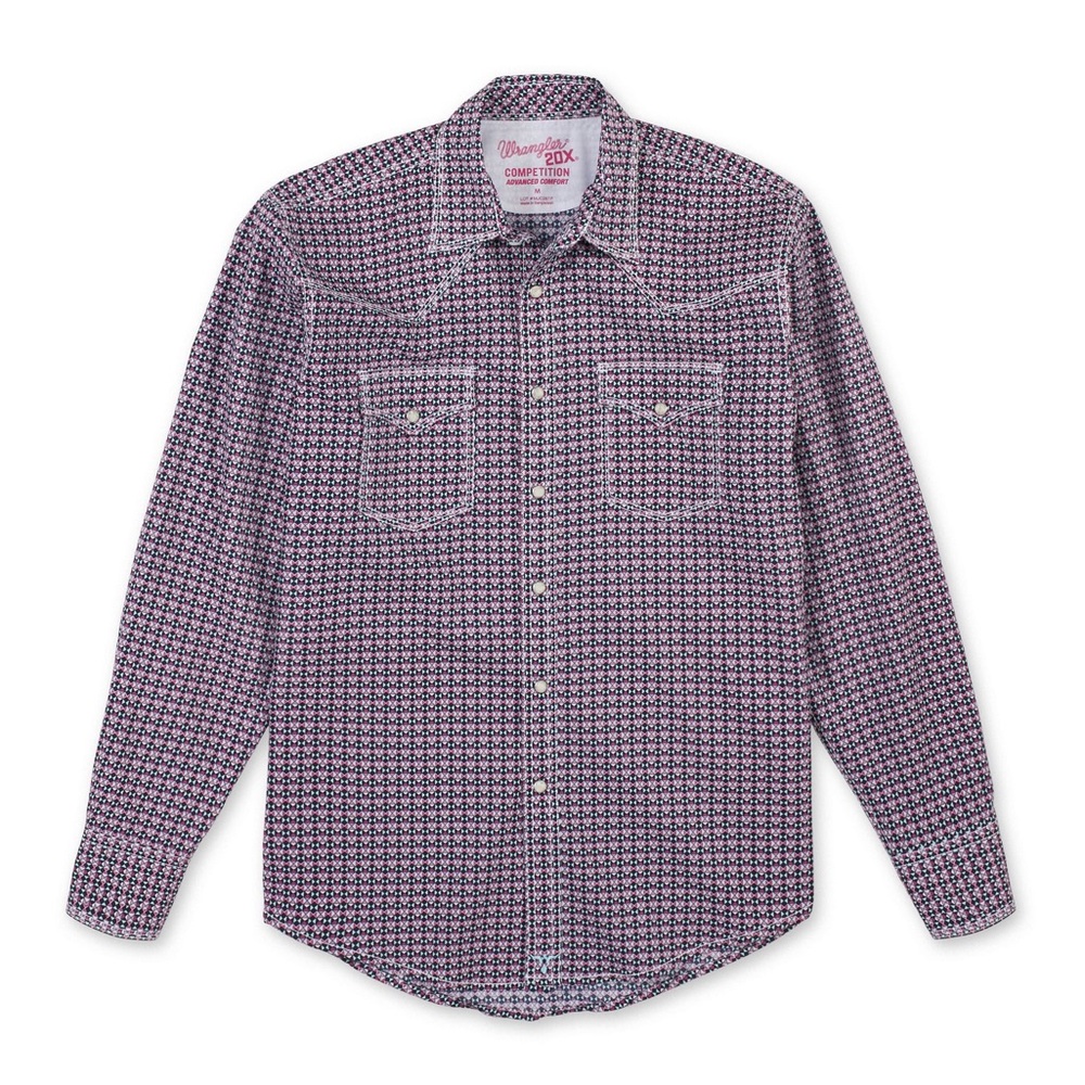 WRANGLER 20X MEN'S ADVANCED COMFORT COMPETITION LONG SLEEVE WESTERN SHIRT